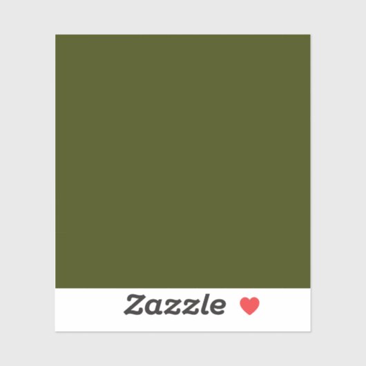 Sticker Couleur solide vert olive foncé (Feuille)