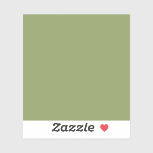 Sticker Couleur solide verte de mousse (Feuille)