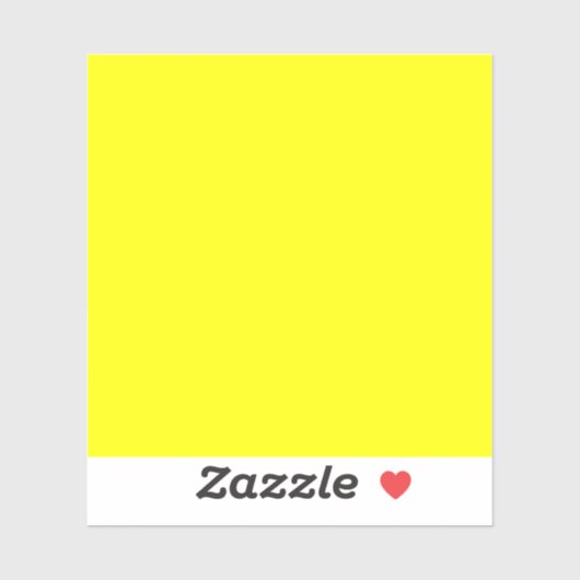 Sticker Couleur uni jaune néon (Feuille)