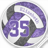 Sticker couleur violet violet violet noir de l'équipe de v (Devant)