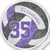 Sticker couleur violet violet violet noir de l'équipe de v (Devant)