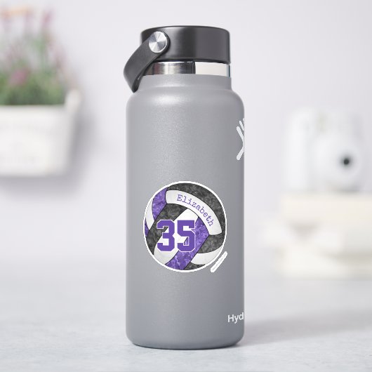 Sticker couleur violet violet violet noir de l'équipe de v (HydroFlask)