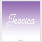 Sticker Couleur violette ombrée (modifiable) et votre text (Feuille)