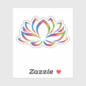 Sticker Couleurs arc-en-ciel forme de fleur de lotus (Feuille)