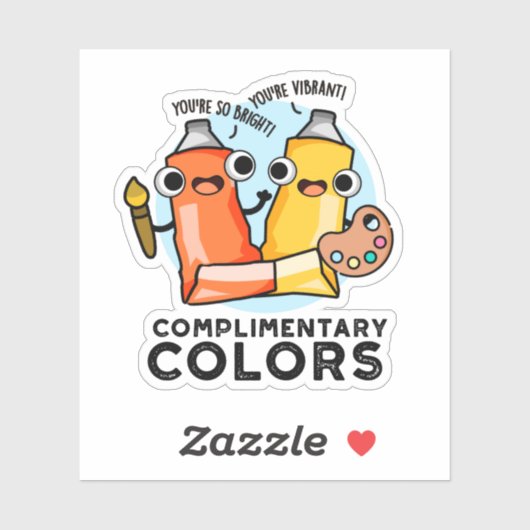 Sticker Couleurs Compliables Funny Paint Pun (Feuille)