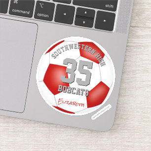 Sticker Couleurs de l'équipe de football blanc rouge