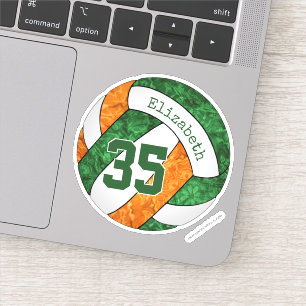 Sticker couleurs de l'équipe de volley-ball orange vert