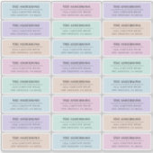 Sticker Couleurs douces modernes transparentes Adresse de  (Devant)