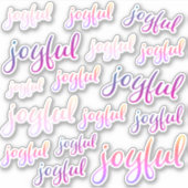 Sticker Couleurs Joyeuses Rose Script Féminin Vacances (Devant)