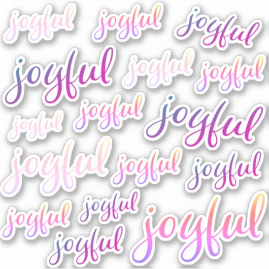 Sticker Couleurs Joyeuses Rose Script Féminin Vacances (Devant)