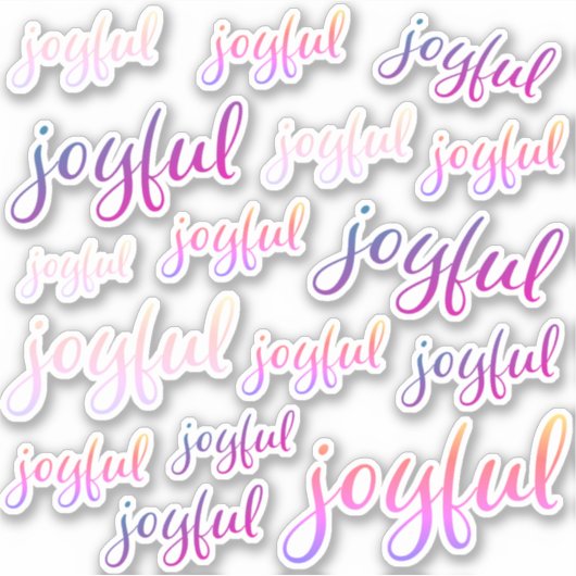 Sticker Couleurs joyeuses rose script girly vacances (Devant)