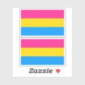 Sticker Couleurs Pansexual Pride (Feuille)