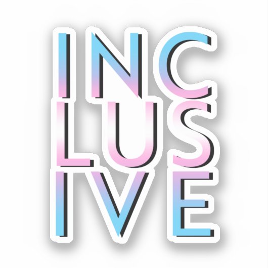 Sticker Couleurs Trans Inclusives (Recto)