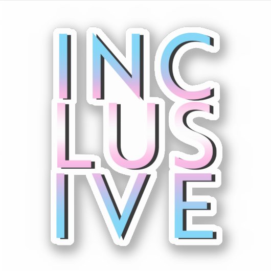 Sticker Couleurs Trans Inclusives (Devant)