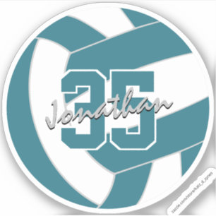 Sticker Couleurs turquoises de l'équipe de volley-ball bla