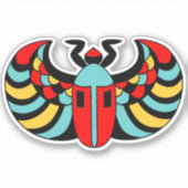 Sticker Couleurs vives du scarabée égyptien (Devant)