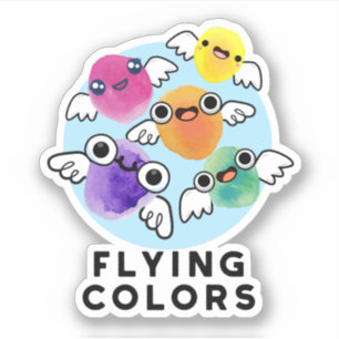 Sticker Couleurs Volantes amusantes Couleurs des ailes col
