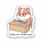 Sticker Counting Coins, Chasing Cozies Cute Hamster Money (Recto)
