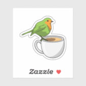 Sticker Coupe Bird Coffee (Feuille)