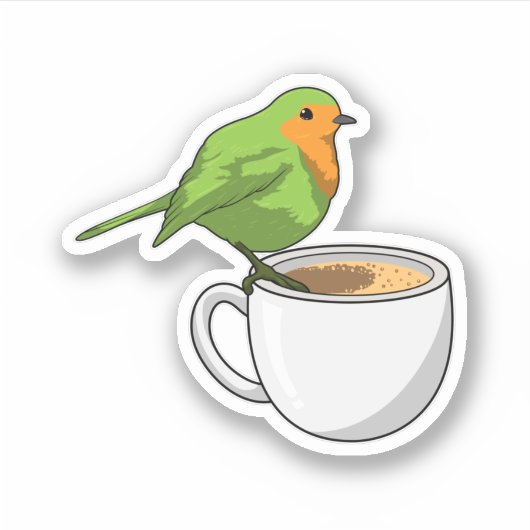 Sticker Coupe Bird Coffee (Devant)