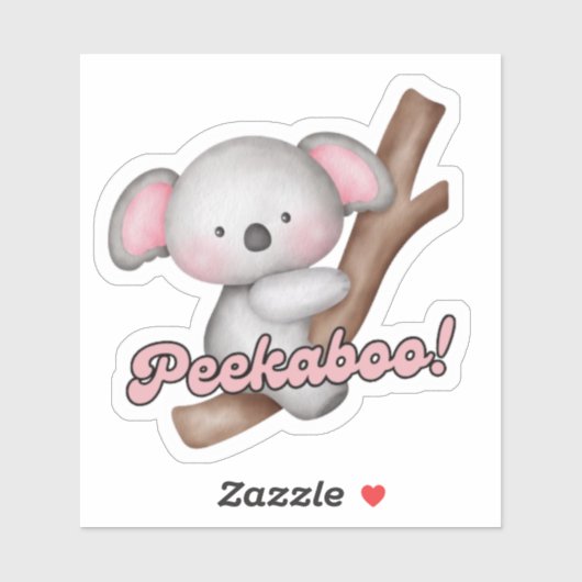 Sticker Coupe Cute Koala (Feuille)