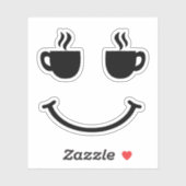 Sticker Coupe de café sourire (Feuille)