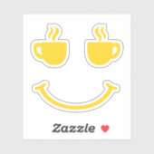 Sticker Coupe de café sourire (Feuille)