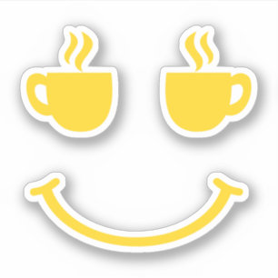 Sticker Coupe de café sourire