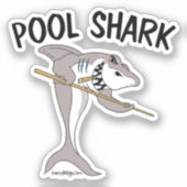 Sticker Coupe de contour de requin de la piscine (Recto)