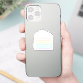 Sticker Coupe de gâteau Rainbow Pastel (Téléphone)
