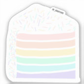 Sticker Coupe de gâteau Rainbow Pastel (Recto)