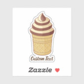 Sticker Coupe de glace deux saveurs (Feuille)