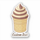 Sticker Coupe de glace deux saveurs (Devant)