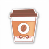 Sticker Coupe en papier Lover Café unique (Devant)