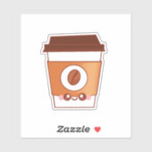 Sticker Coupe en papier Lover Café unique (Feuille)