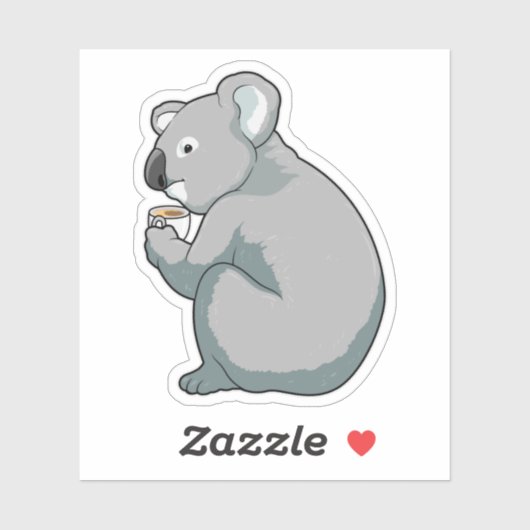 Sticker Coupe Koala (Feuille)