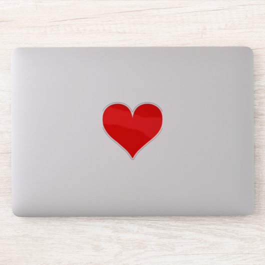 Sticker Coupe laser personnalisée en forme de coeur (Ordinateur)