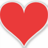 Sticker Coupe laser personnalisée en forme de coeur (Devant)