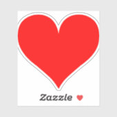 Sticker Coupe laser personnalisée en forme de coeur (Feuille)