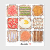 Sticker coupe-pain pour le petit-déjeuner (Feuille)