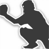 Sticker Coupe Personnalisé De Capteur De Baseball (Recto)