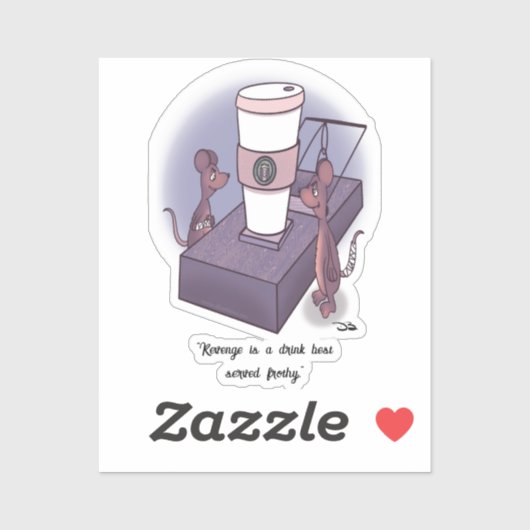 Sticker Coupe Personnalisé Frothy (Feuille)