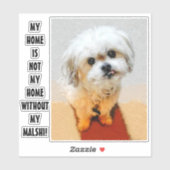 Sticker Coupe Personnalisé Pour Chien Malshi (Feuille)