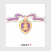 Sticker Coupe sur mesure simple "COEUR PURPLE" Vinyl (Feuille)