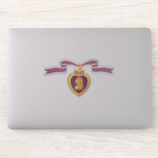 Sticker Coupe sur mesure simple "COEUR PURPLE" Vinyl (Ordinateur)