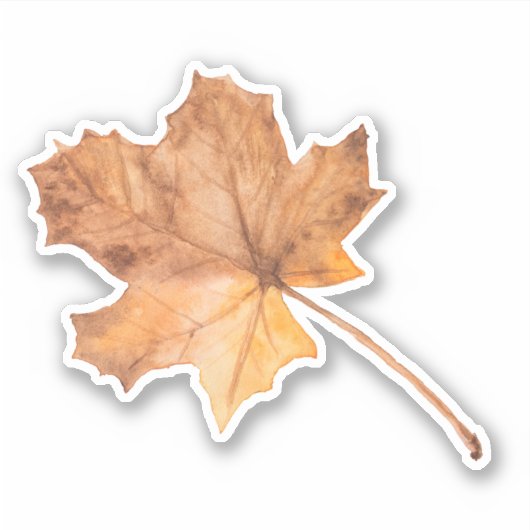 Sticker coupe vinyle Maple Leaf de automne (Devant)