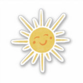 Sticker Coupe Vinyle Soleil Soleil Souriant (Devant)