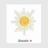 Sticker Coupe Vinyle Soleil Soleil Souriant (Feuille)