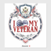 Sticker Couper Luv Mon Vétéran (Feuille)