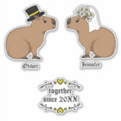 Sticker couple Capybara (Devant)